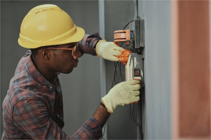 Técnico profesional con herramientas