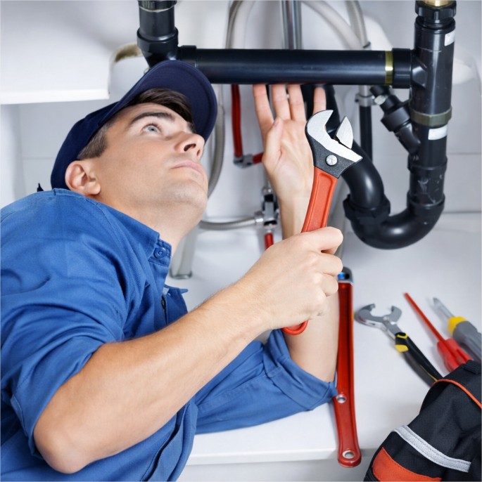 Técnico profesional con herramientas