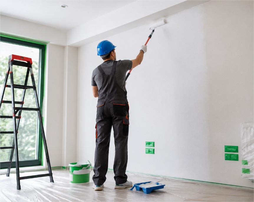 Renovación de un espacio interior mediante pintura
