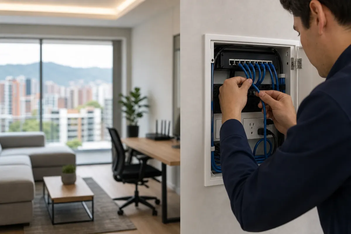 Cableado de red a domicilio: guía para una conexión estable en Bogotá