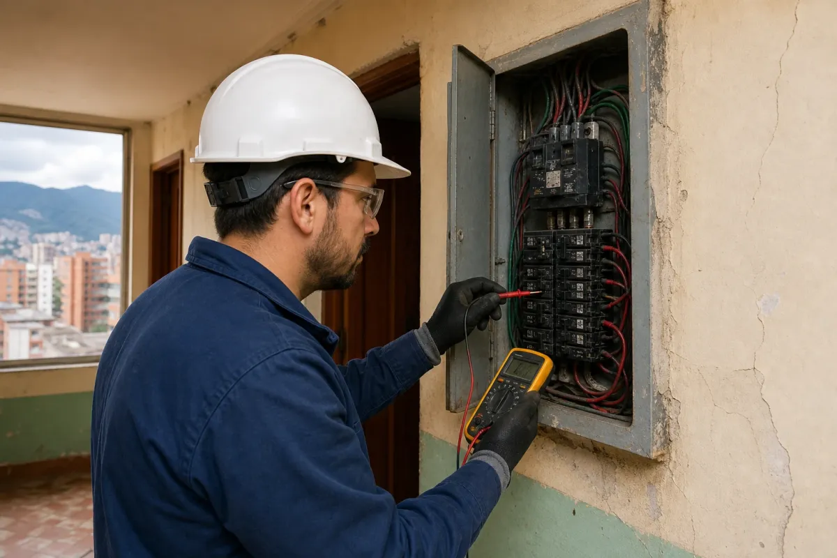 Checklist para mantenimiento eléctrico en apartamentos antiguos de Bogotá