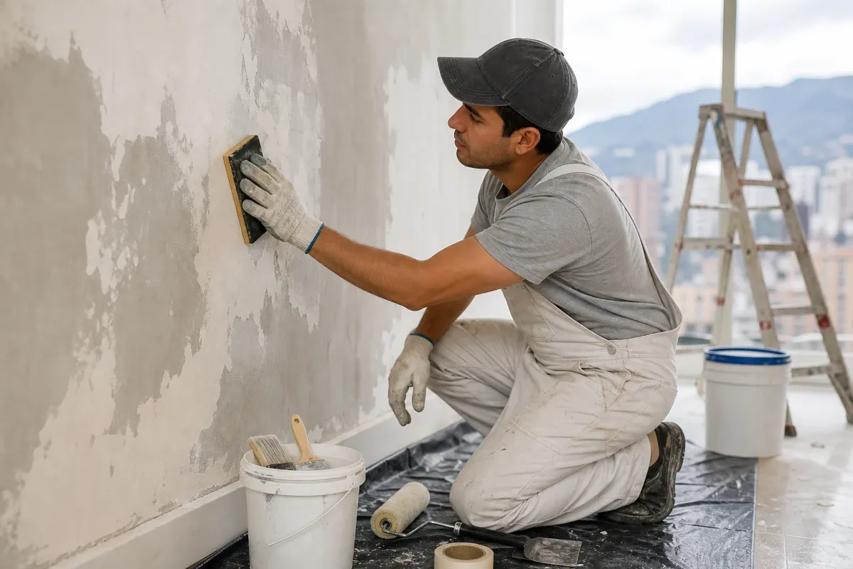 Cómo preparar paredes antes de pintar correctamente en Bogotá