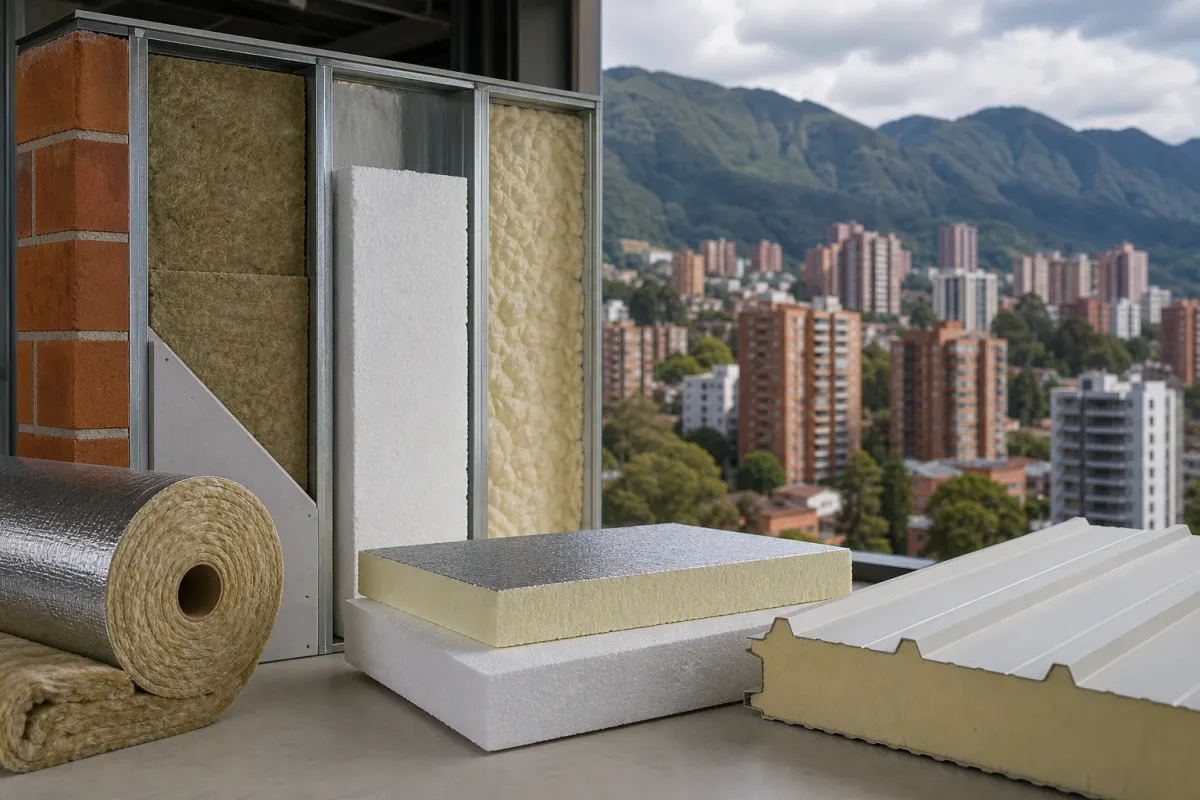 Comparativa de materiales para aislamiento térmico en construcciones residenciales en Bogotá