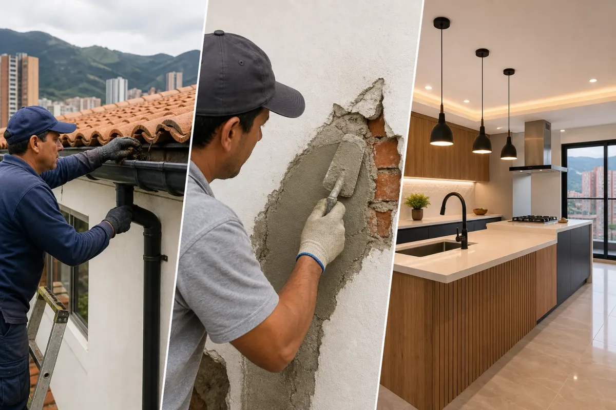 Diferencia entre remodelación, reparación y mantenimiento en Bogotá